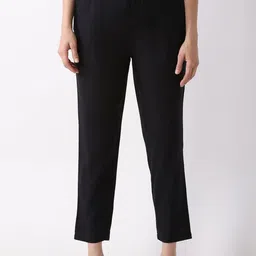 Biba Solid Regular Cotton Cropped Trouser image 3