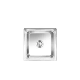 Nirali BG Kitchen Sink Popular Series Small 432x432 mm (17x17 inch) Glossy Finish Stainless Steel, Square Deluxe-picture-10
