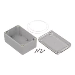 RS PRO Light Grey ABS Polycarbonate Enclosure IP65 Transparent Lid 121.4 x 81.6 x 60.2mm, 2069092 image 2