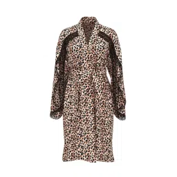 victoria's secret intimates Victoria's Secret Brown Very Sexy Satin Rose Lace-Trim Midi Robe with Belt image 3