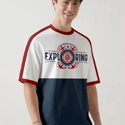 Crazymonk Typography Printed Drop-Shoulder Sleeves Oversized Cotton T-shirt image 5