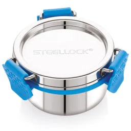 steel lock STEELLOCK PRO Stainless Steel Container/Dabba with Steel Lid Airtight for Food Storage, Easy to Carry, Leak Proof and Stackable (SLP-111/150 ml).-picture-25