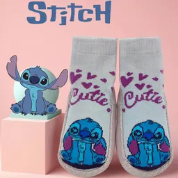 Disney by Yellow Bee Lilo & Stitch Featuring Character Designed Sock Shoes - Purple-picture-43