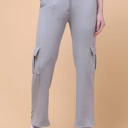 Charitra Women High-Rise Easy Wash Relaxed Fit Cargos Trousers-image-46