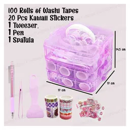 FunBlast Washi Tape Set for DIY Art & Crafts A - Purple image 3