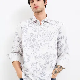 SPYKAR Men Spread Collar Floral Printed Cotton Casual Shirt-picture-19