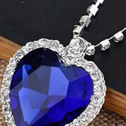 Shayna Blue Silver-Plated Pendant & Chain-picture-22