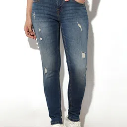 ONLY Women Skinny Fit High-Rise Mildly Distressed Light Fade Stretchable Jeans-picture-23