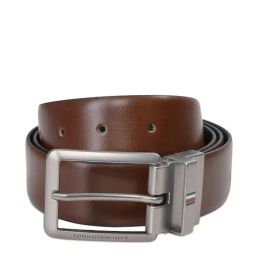Tommy Hilfiger Lewes Tan & Navy Leather Solid Reversible Belt-picture-19