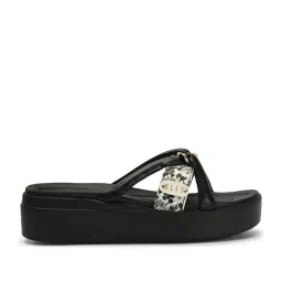 Elle Women's Black Casual Sandals image 3