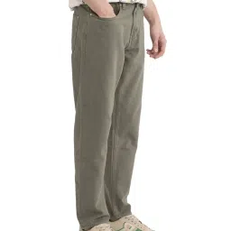 Rare Rabbit Green Relaxed Fit Solid Jeans image 3