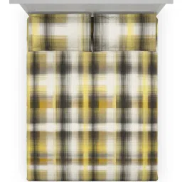 Ddecor Live beautiful Primary Yellow 144 TC Cotton Queen Bedsheet with 2 Pillow Covers image 3