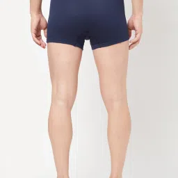 Zoiro Blue & Dark Denim Cotton Regular Fit Trunks - Pack Of 2 image 3