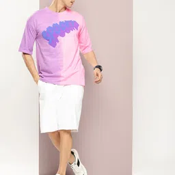Kook N Keech Disney Pure Cotton Dyed Typography Printed Drop-Shoulder Oversized T-shirt image 2