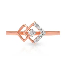 Malabar Gold and Diamonds 18k IGI Certified Diamond Rose Gold Ring for Women image 3