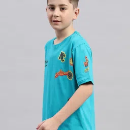 Monte Carlo Kids Turquoise Printed T-Shirt image 3