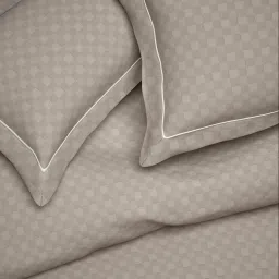 Mulberry Living Cotton Urban Grid Brown 300 TC Set of 2 Pillow Covers image 3