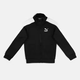 Puma Kids Iconic T7 Black Color Block Pattern Jacket-picture-17