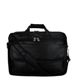 Leather World Black Synthetic Medium Laptop Messenger Bag-image-28