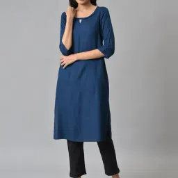 Aurelia Blue Straight Kurta-picture-37