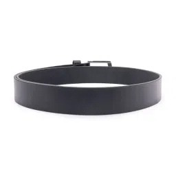 Red Tape Black Leather Waist Belt for Men image 3