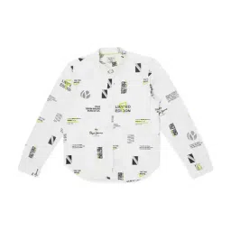 Pepe Jeans Kids White Cotton Printed Full Sleeves Shirt-picture-42