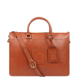 Hidesign Tan Leather Medium Messenger Bag-image-53