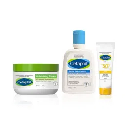 Cetaphil Moisturising Cream, Gentle Skin Cleanser & Sun SPF 50+ Light Gel Combo-image-28