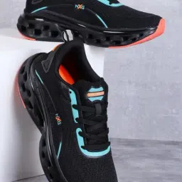 Columbus Men's Black Running Shoes-picture-19