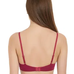 Soie Wine Under Wired Padded Half Coverage T-Shirt Bra image 2