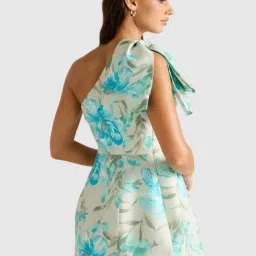 Forever New Darcy One Shoulder Bow Mini Dress image 3