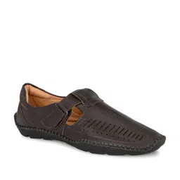 Shences Men's Brown Fisherman Sandals image 2