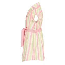 Cutecumber Kids Multicolor Striped Dress image 3