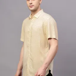 Cantabil Cream Regular Fit Printed Shirt image 3