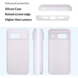 Sprig Liquid Silicone Back Cover for GOOGLE PIXEL 8 (White) image 3