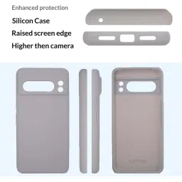 Sprig Liquid Silicone Back Cover for GOOGLE PIXEL 8 PRO (Grey) image 3