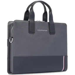 TOMMY HILFIGER Orillia Dark Grey PU Laptop Messenger Bag image 3