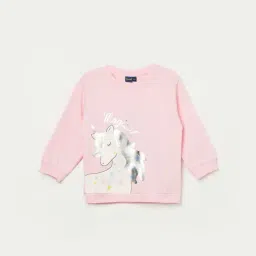Juniors By Lifestyle Pink Regular Fit Printed Sweatshirt-picture-10