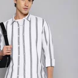 Aeropostale Self Striped Pure Cotton Casual Shirt-image-28