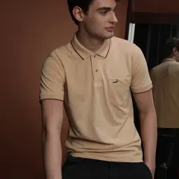 Crocodile Light Beige Slim Fit Polo T-Shirt-image-6