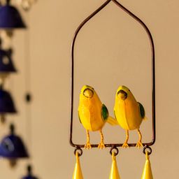 exclusivelane 'Cannery Twittery' Hand-Painted Decorative Hanging Wind Chime In Metal-picture-31