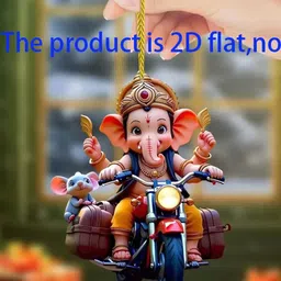 Spiaty 2D Ganesha Hanging Religious Idol Showpiece image 2