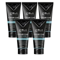 Globus naturals Set Of 5 Charcoal Face Wash Enriched With Aloe Vera Neem & Basil 100g Each-picture-10