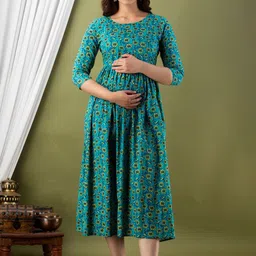 MURLI KURTI Printed Anarkali Maternity Dress-picture-27