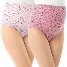 Bella Mama Women Cotton Elastane High Coverage Floral Printed Panty Set (Colour May Vary)-picture-16