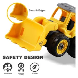 Sanjary 4pc Removable & Assembly Construction Truck Toys for Kids with 1 Screwdriver (Color May Vary) image 2