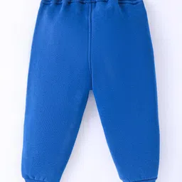Little Kangaroos Cotton Knit Full Length Lounge Pant Solid - Royal Blue image 2