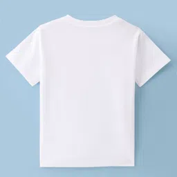 BLUSHES Christmas Theme 100% Cotton Half Sleeves Ho Ho Ho Text Printed Tee - White image 3