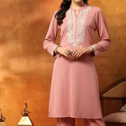 Nayam By Lakshita Women Embroidered Regular Thread Work Kurta With Trousers Kurta Sets-picture-20