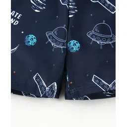 Mark & Mia Swimming Trunk With Space Theme Print - Navy Blue image 3